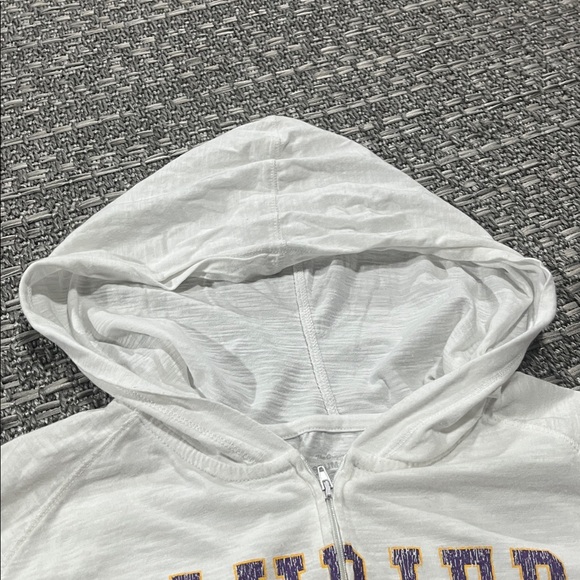 Laurier | Lightweight White Full Zip Hoodie - Picture 9 of 10